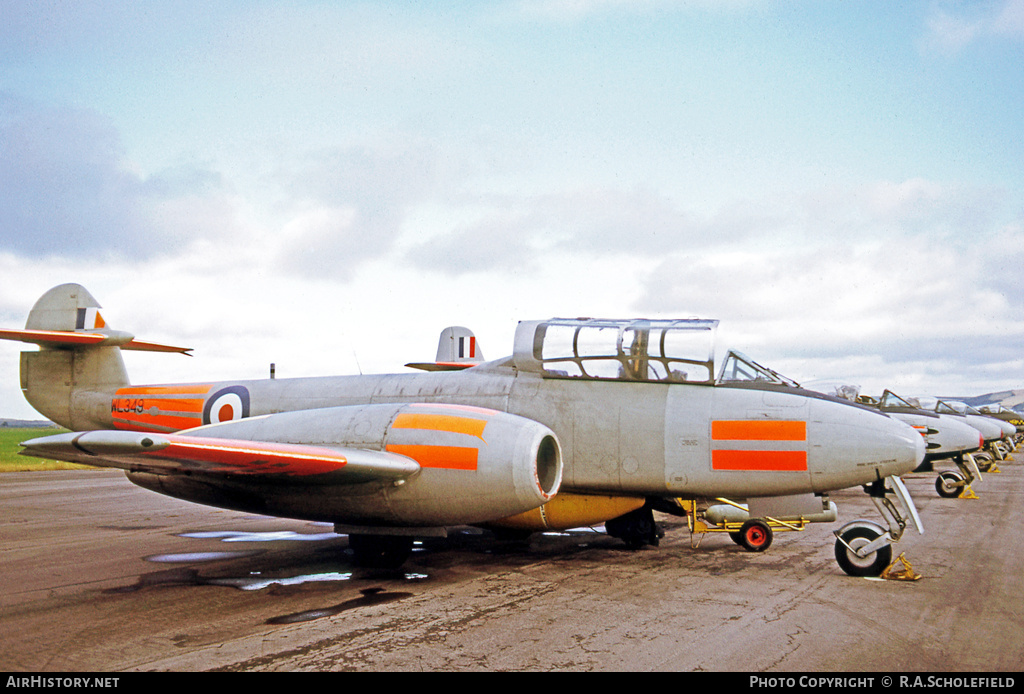 Aircraft Photo of WL349 | Gloster Meteor T7 | UK - Air Force | AirHistory.net #26110
