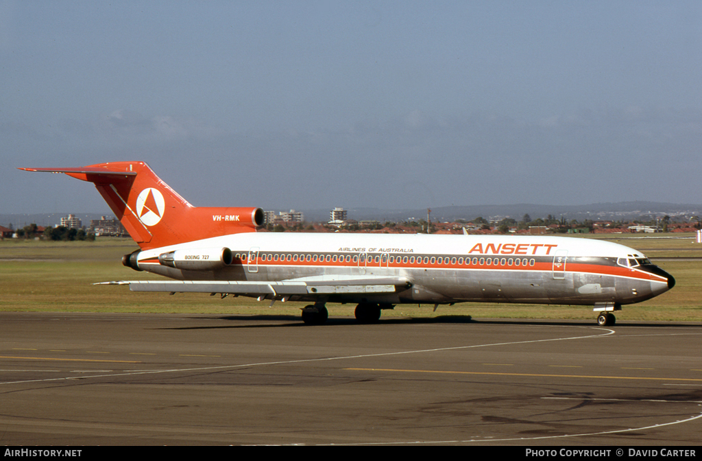 Aircraft Photo of VH-RMK | Boeing 727-277/Adv | Ansett Airlines of Australia | AirHistory.net #26132