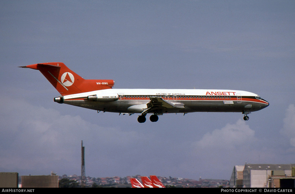Aircraft Photo of VH-RML | Boeing 727-277/Adv | Ansett Airlines of Australia | AirHistory.net #26172