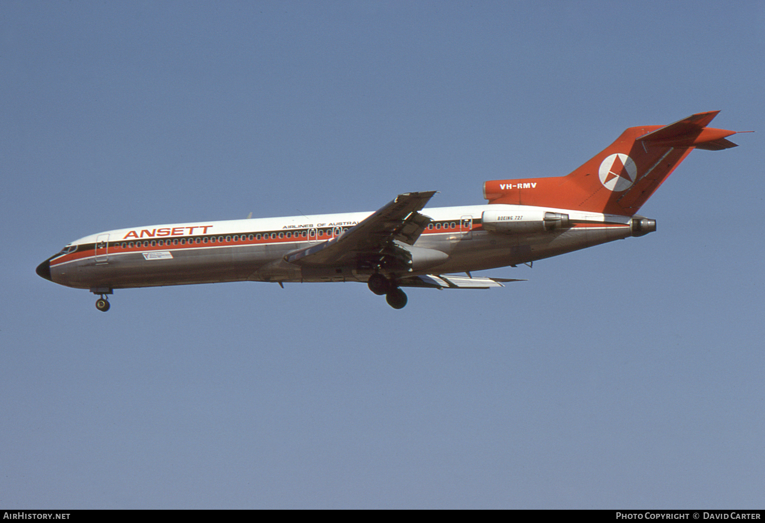 Aircraft Photo of VH-RMV | Boeing 727-277/Adv | Ansett Airlines of Australia | AirHistory.net #26178