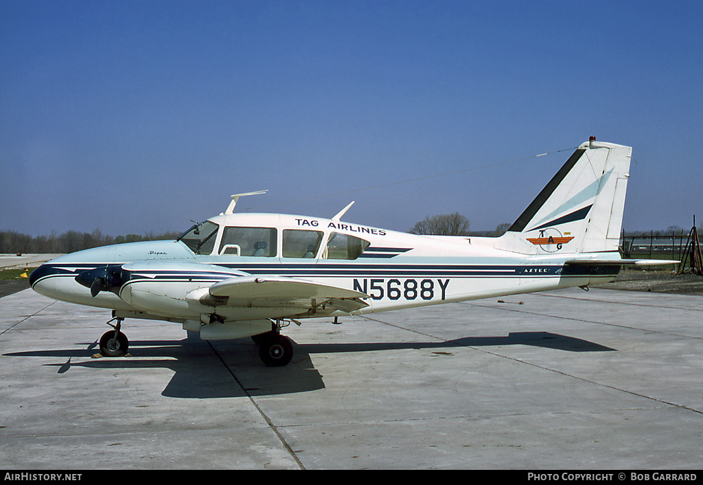 Aircraft Photo of N5688Y | Piper PA-23-250 Aztec | TAG Airlines | AirHistory.net #26197