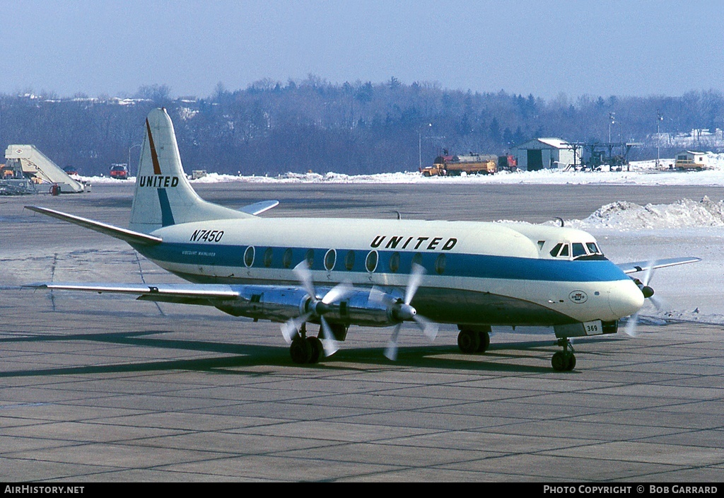 Aircraft Photo of N7450 | Vickers 745D Viscount | United Air Lines | AirHistory.net #26199
