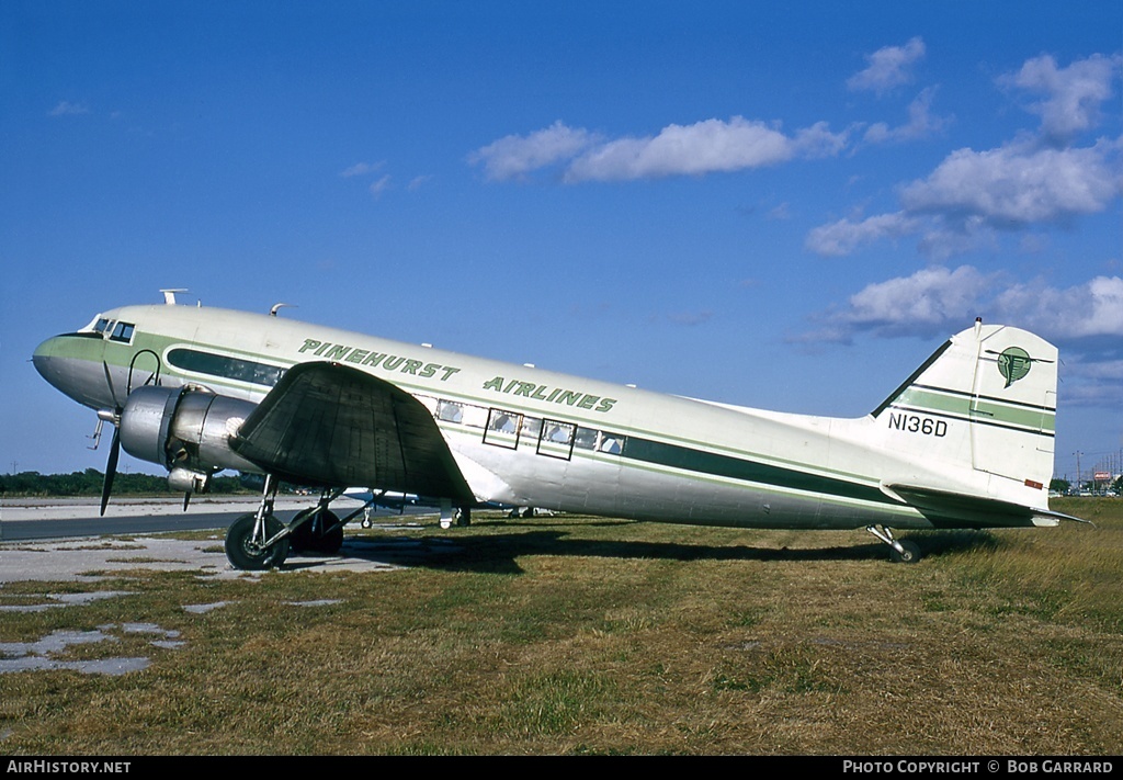 Aircraft Photo of N136D | Douglas DC-3(C) | Pinehurst Airlines | AirHistory.net #26206