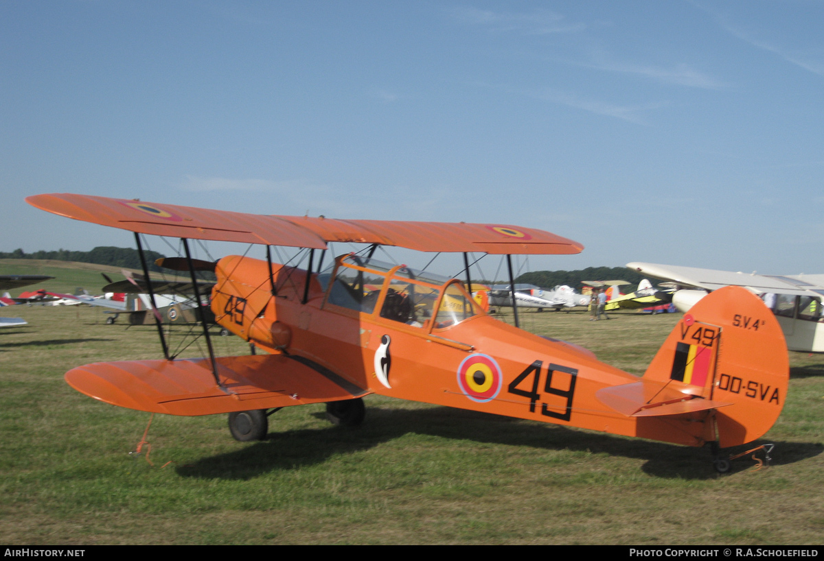 Aircraft Photo of OO-SVA / V49 | Stampe-Vertongen SV-4B | Belgium - Air Force | AirHistory.net #26235