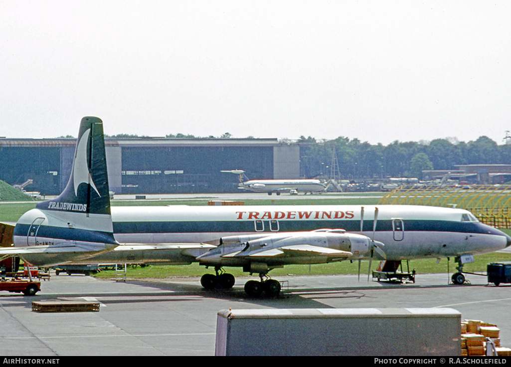 Aircraft Photo of G-AWDK | Canadair CL-44D4-1 | Tradewinds Airways | AirHistory.net #26240