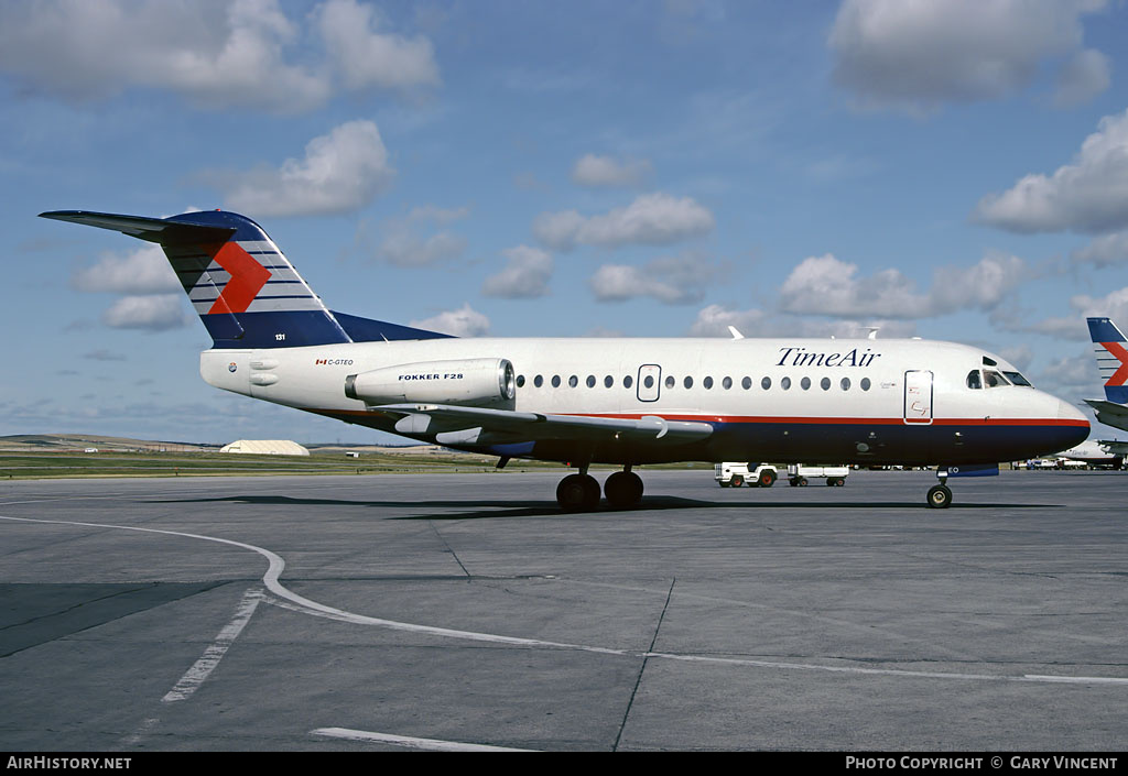 Aircraft Photo of C-GTEO | Fokker F28-1000 Fellowship | Time Air | AirHistory.net #26321