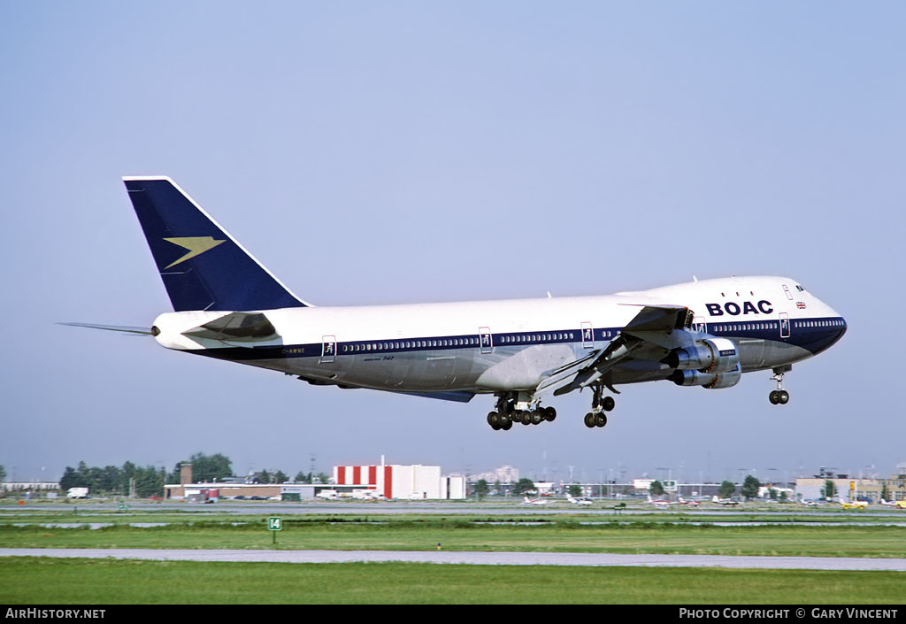 Aircraft Photo of G-AWNE | Boeing 747-136 | BOAC - British Overseas Airways Corporation | AirHistory.net #26324