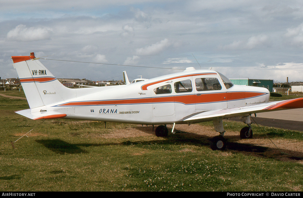Aircraft Photo of VH-RWA | Beech A23A Musketeer Custom III | Orana Truck Rental Systems | AirHistory.net #26445