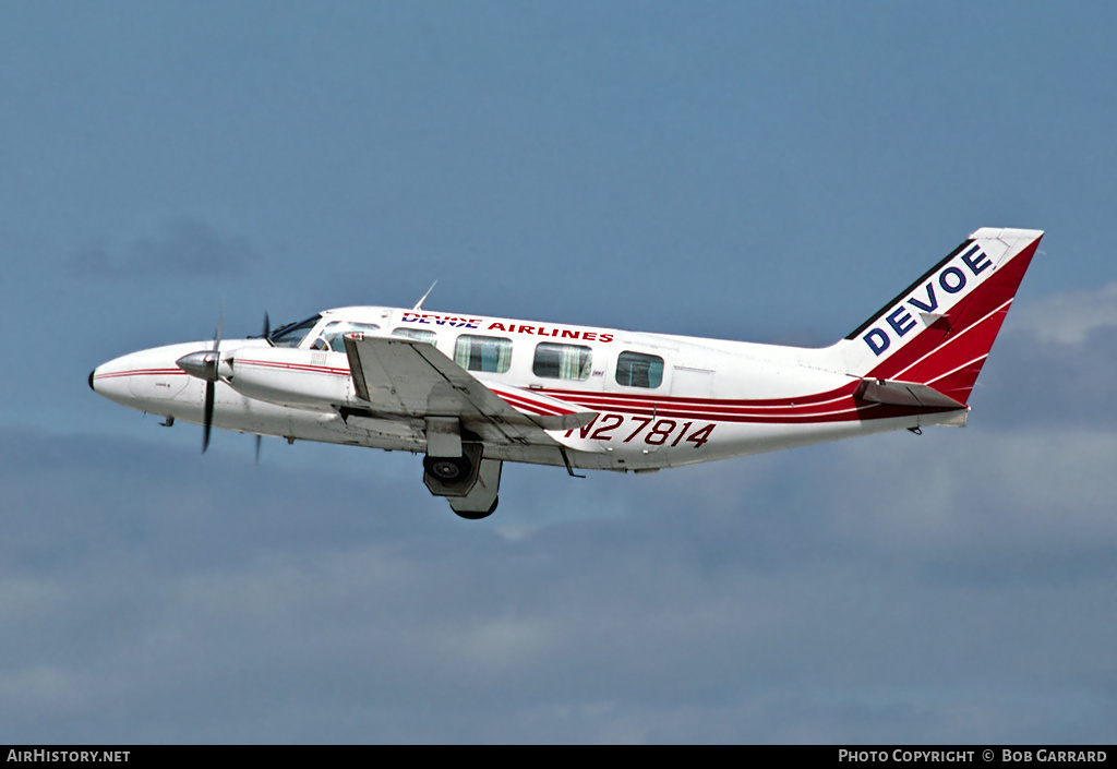 Aircraft Photo of N27814 | Piper PA-31-350 Navajo Chieftain | Devoe Airlines | AirHistory.net #26484