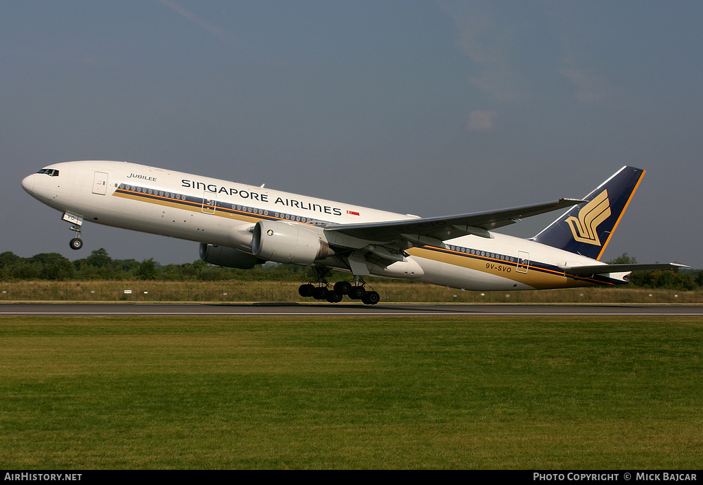 Aircraft Photo of 9V-SVO | Boeing 777-212/ER | Singapore Airlines | AirHistory.net #26528