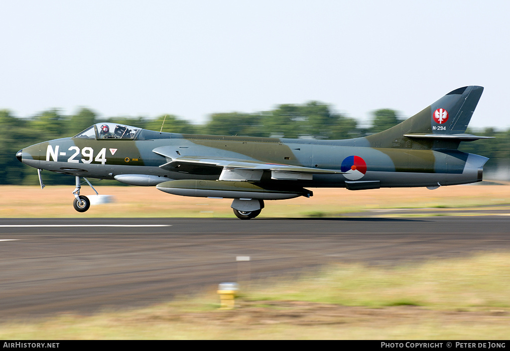 Aircraft Photo of G-KAXF / N-294 | Hawker Hunter F6A | Netherlands - Air Force | AirHistory.net #26608