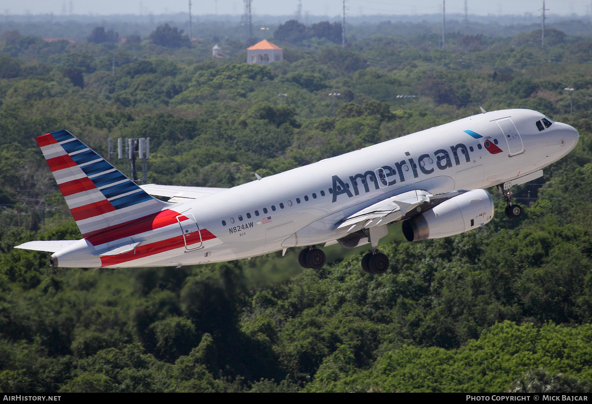 Aircraft Photo of N824AW | Airbus A319-132 | American Airlines | AirHistory.net #26702