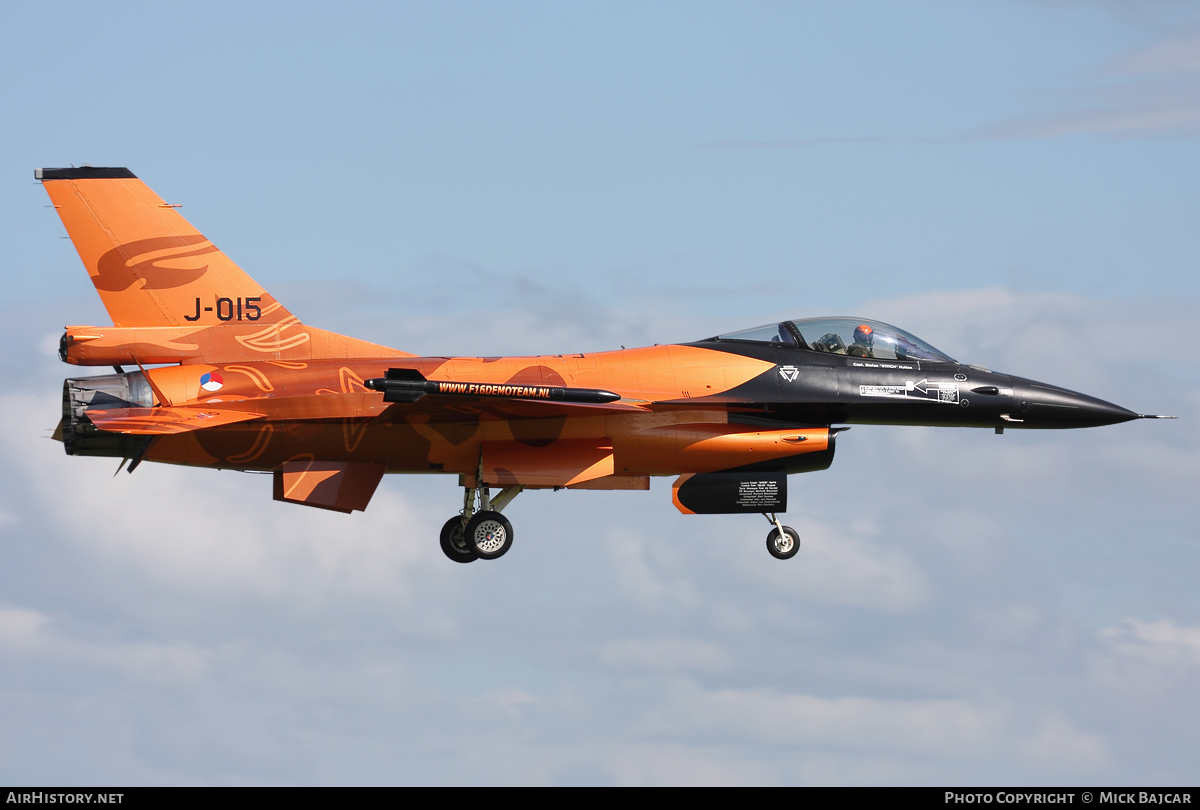 Aircraft Photo of J-015 | General Dynamics F-16AM Fighting Falcon | Netherlands - Air Force | AirHistory.net #26711