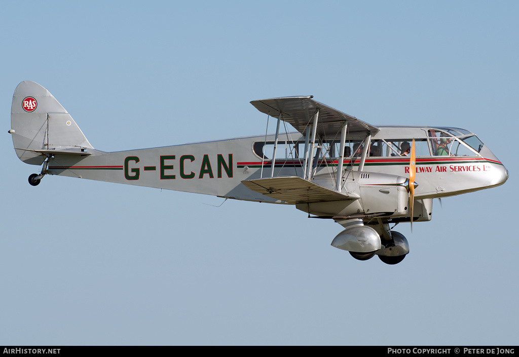 Aircraft Photo of G-ECAN | De Havilland D.H. 84A Dragon 3 | Railway Air Services | AirHistory.net #26715