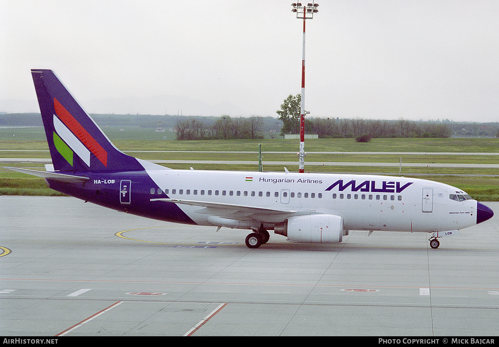 Aircraft Photo of HA-LOB | Boeing 737-7Q8 | Malév - Hungarian Airlines | AirHistory.net #26758