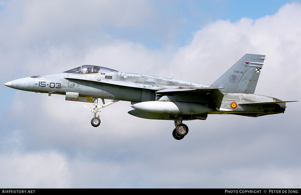 Aircraft Photo of C15-16 | McDonnell Douglas EF-18M Hornet | Spain - Air Force | AirHistory.net #26780