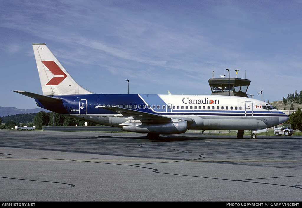 Aircraft Photo of C-GPPW | Boeing 737-275/Adv | Pacific Western Airlines | AirHistory.net #26803