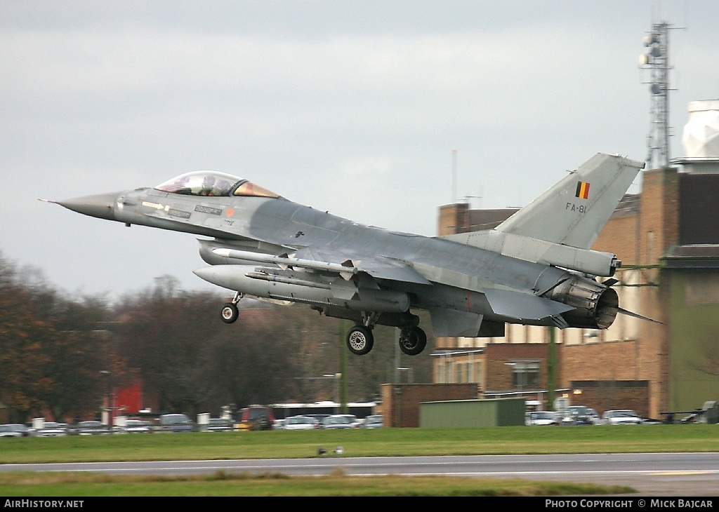 Aircraft Photo of FA-81 | General Dynamics F-16AM Fighting Falcon | Belgium - Air Force | AirHistory.net #26898