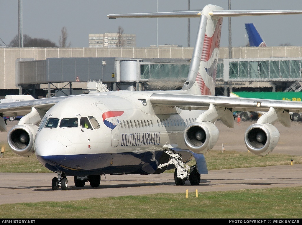 Aircraft Photo of G-CFAA | BAE Systems Avro 146-RJ100 | British Airways | AirHistory.net #27192