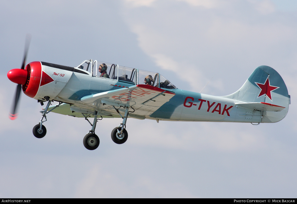Aircraft Photo of G-TYAK | Yakovlev Yak-52 | Soviet Union - Air Force | AirHistory.net #27215