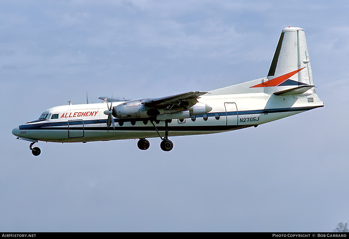 Aircraft Photo of N2705J | Fairchild F-27J | Allegheny Airlines | AirHistory.net #27354