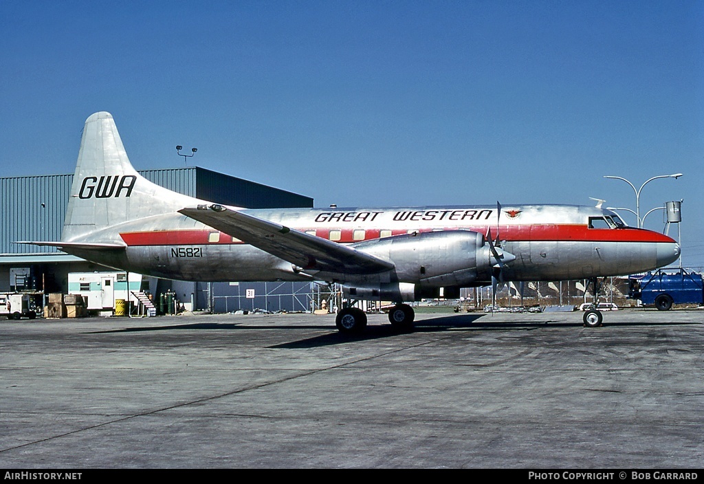 Aircraft Photo of N5821 | Convair 580 | Great Western Airlines - GWA | AirHistory.net #27456