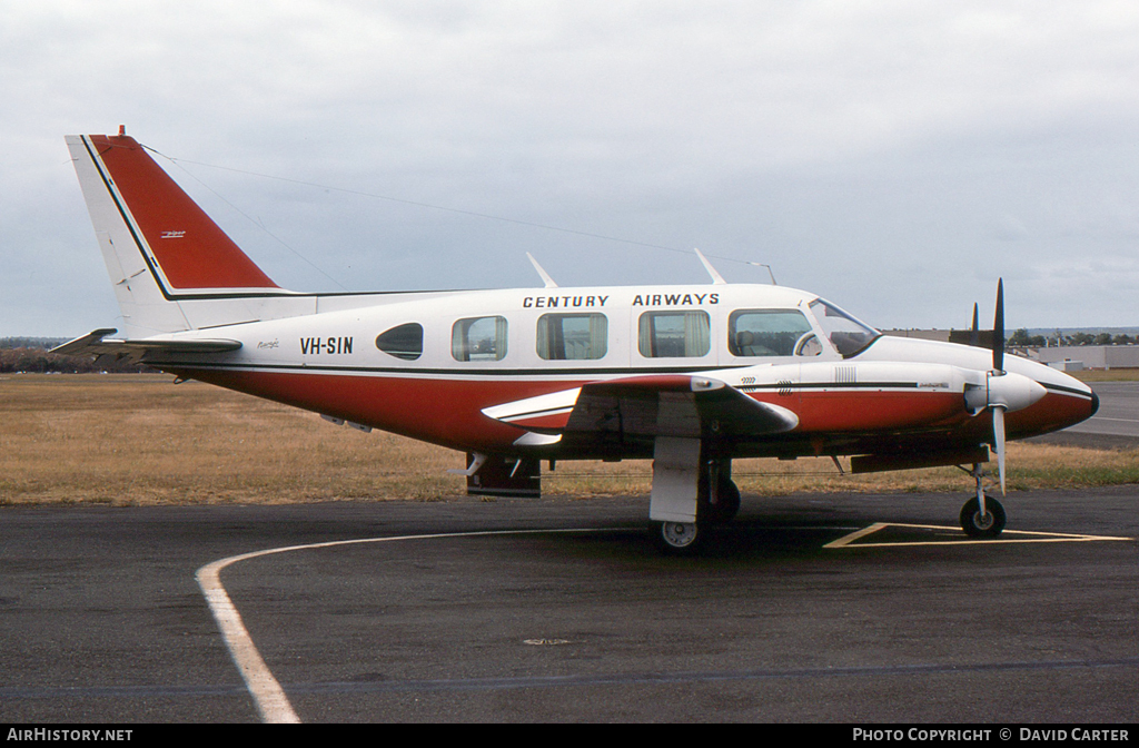 Aircraft Photo of VH-SIN | Piper PA-31-310 Navajo B | Century Airways | AirHistory.net #27594