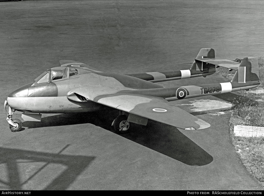 Aircraft Photo of TG278 | De Havilland D.H. 100 Vampire F1 | UK - Air Force | AirHistory.net #27645