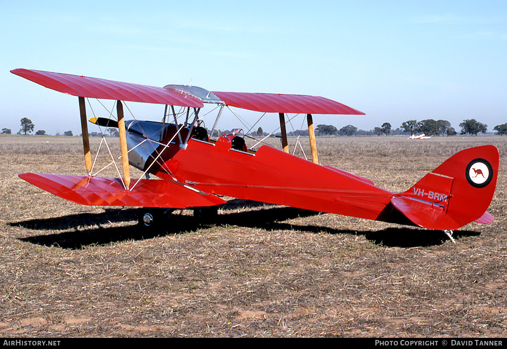 Aircraft Photo of VH-BRM | De Havilland D.H. 82A Tiger Moth | Australia - Air Force | AirHistory.net #27698