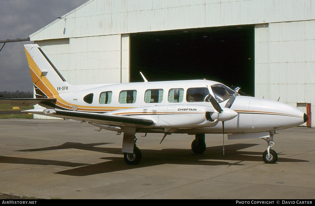 Aircraft Photo of VH-SFH | Piper PA-31-350 Navajo Chieftain | Jack Brabham Aviation - JBA | AirHistory.net #27740