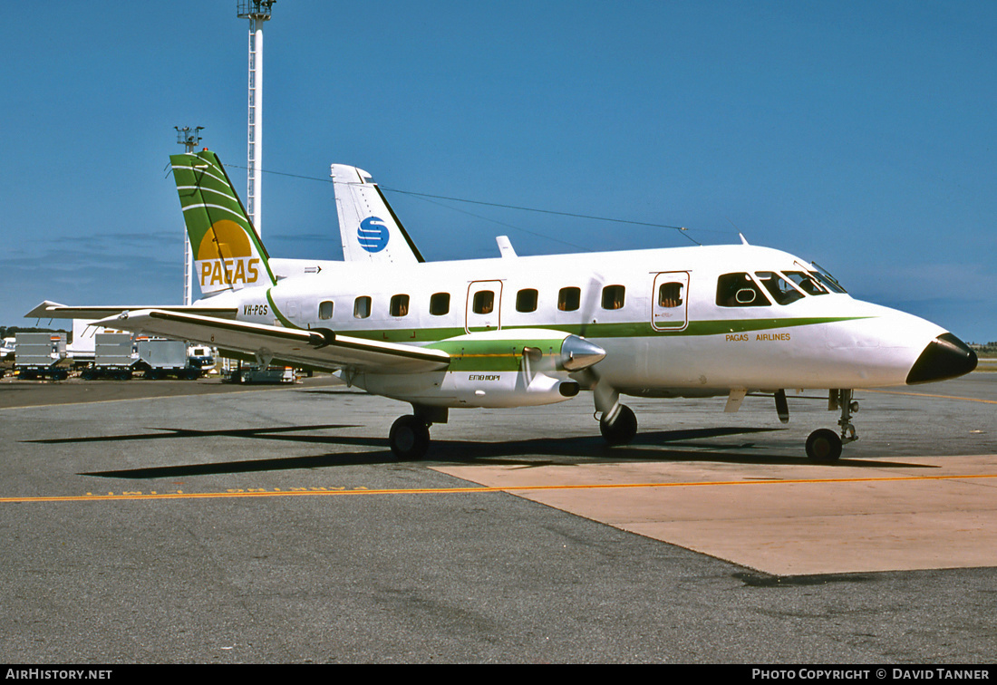 Aircraft Photo of VH-PGS | Embraer EMB-110P1 Bandeirante | Pagas Airlines | AirHistory.net #27794