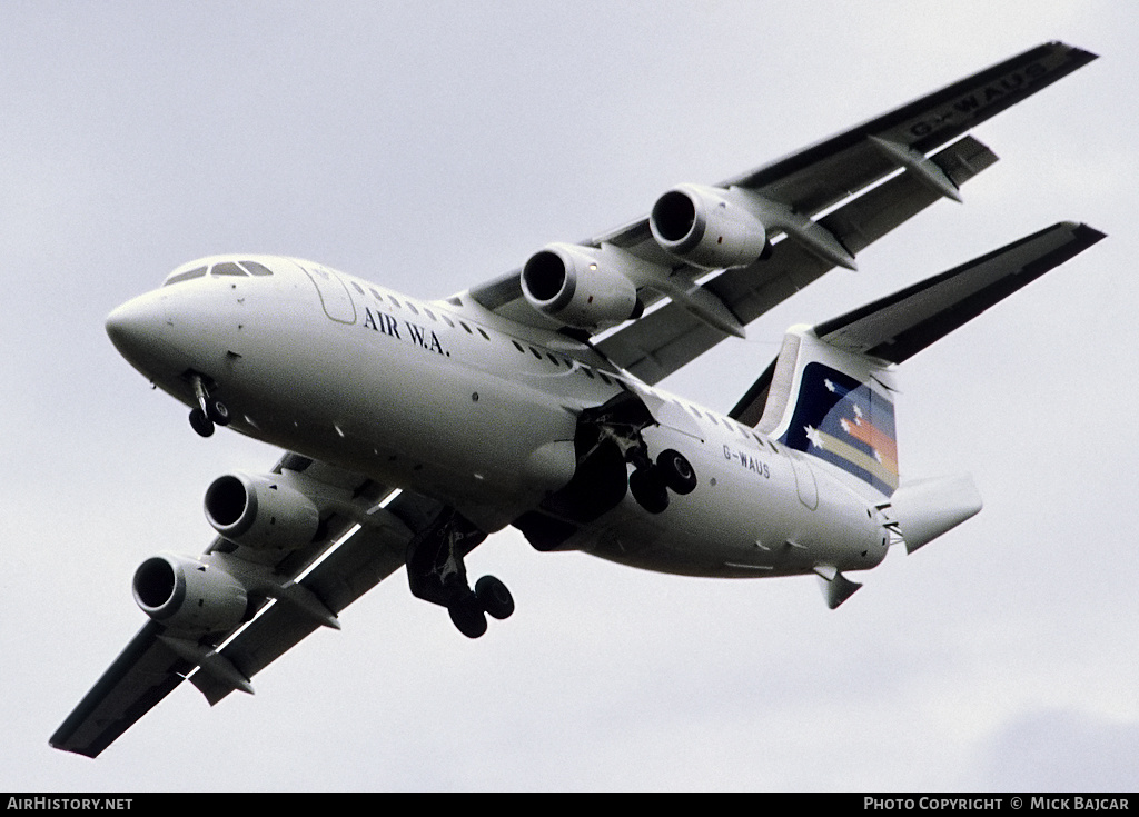 Aircraft Photo of G-WAUS | British Aerospace BAe-146-200 | Air W.A. | AirHistory.net #27819