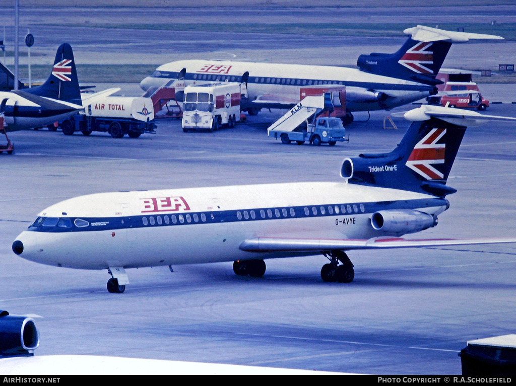 Aircraft Photo of G-AVYE | Hawker Siddeley HS-121 Trident 1E-140 | BEA - British European Airways | AirHistory.net #27842