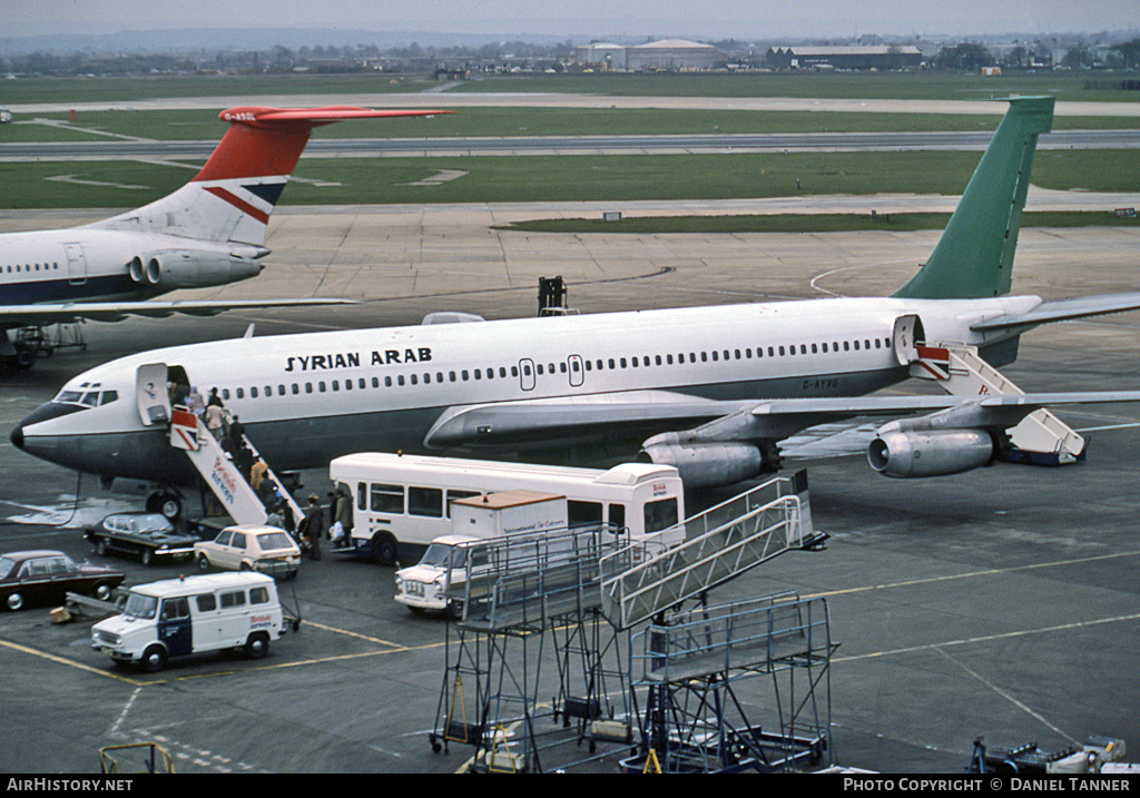 Aircraft Photo of G-AYVG | Boeing 707-321 | Syrian Arab Airlines | AirHistory.net #27883