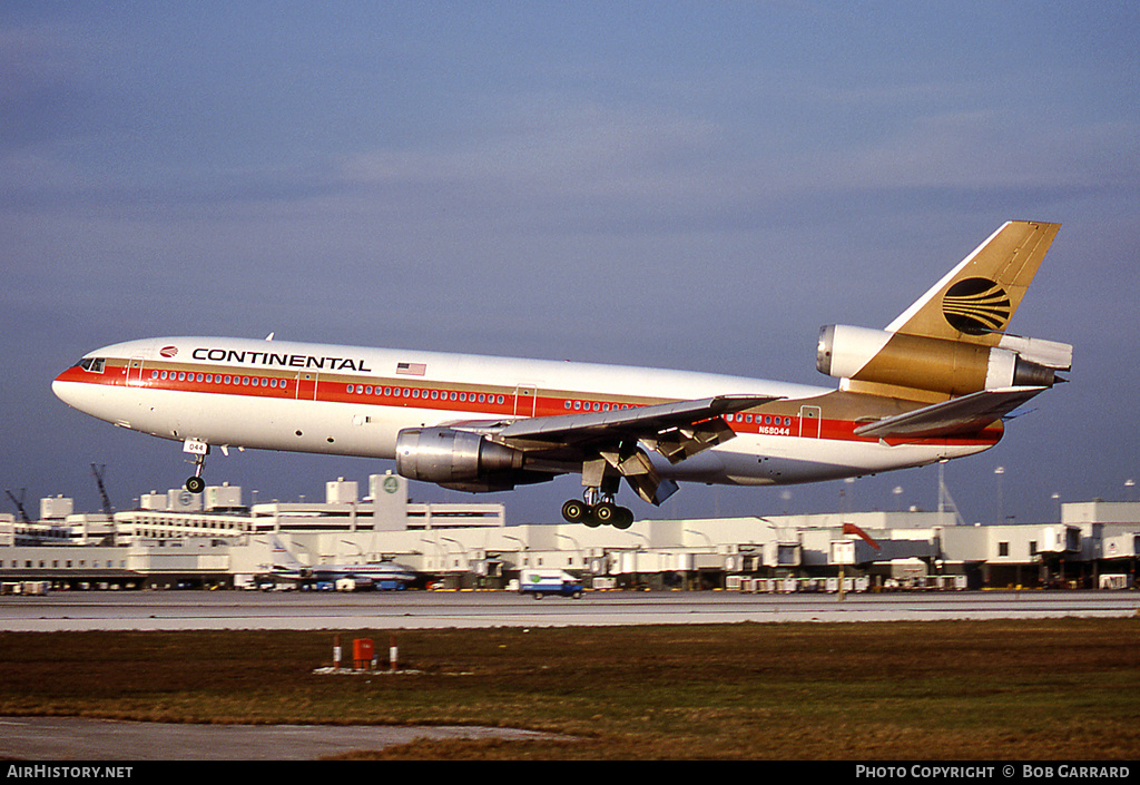 Aircraft Photo of N68044 | McDonnell Douglas DC-10-10 | Continental Airlines | AirHistory.net #27898