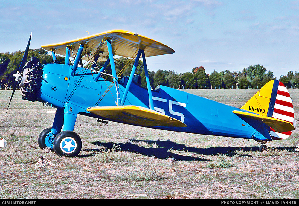 Aircraft Photo of VH-HYU | Stearman PT-13B Kaydet (A75) | AirHistory.net #27984