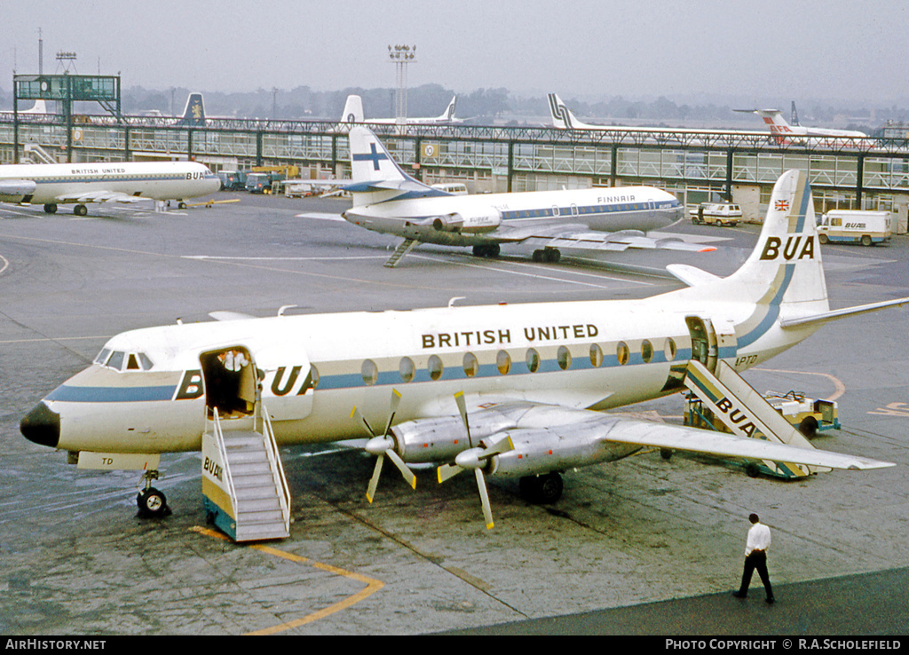 Aircraft Photo of G-APTD | Vickers 833 Viscount | British United Airways - BUA | AirHistory.net #28058