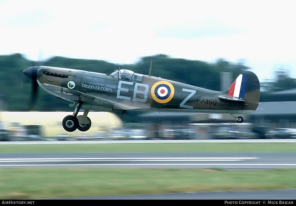 Aircraft Photo of P7350 | Supermarine 329 Spitfire Mk2A | UK - Air Force | AirHistory.net #28128