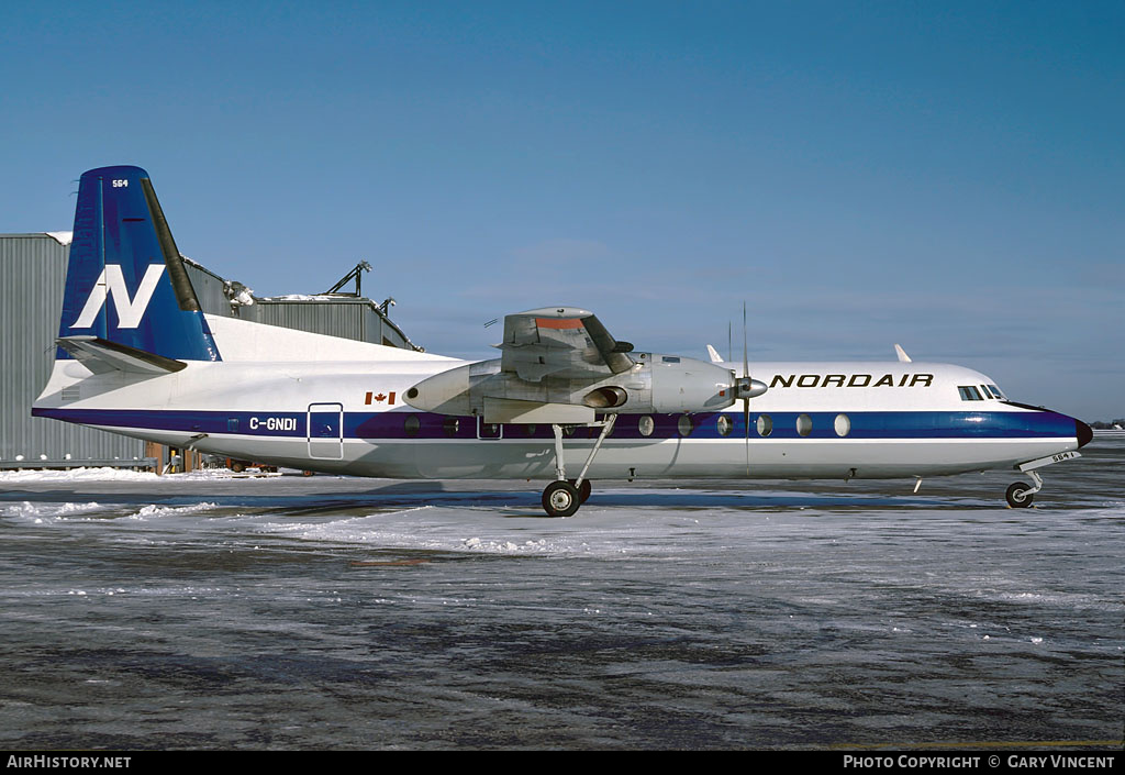 Aircraft Photo of C-GNDI | Fairchild Hiller FH-227B | Nordair | AirHistory.net #28185