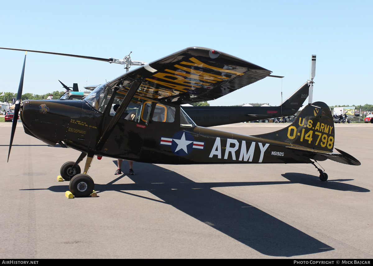 Aircraft Photo of N5192G / 0-14798 | Cessna O-1A Bird Dog (305A/L-19A) | USA - Army | AirHistory.net #28249