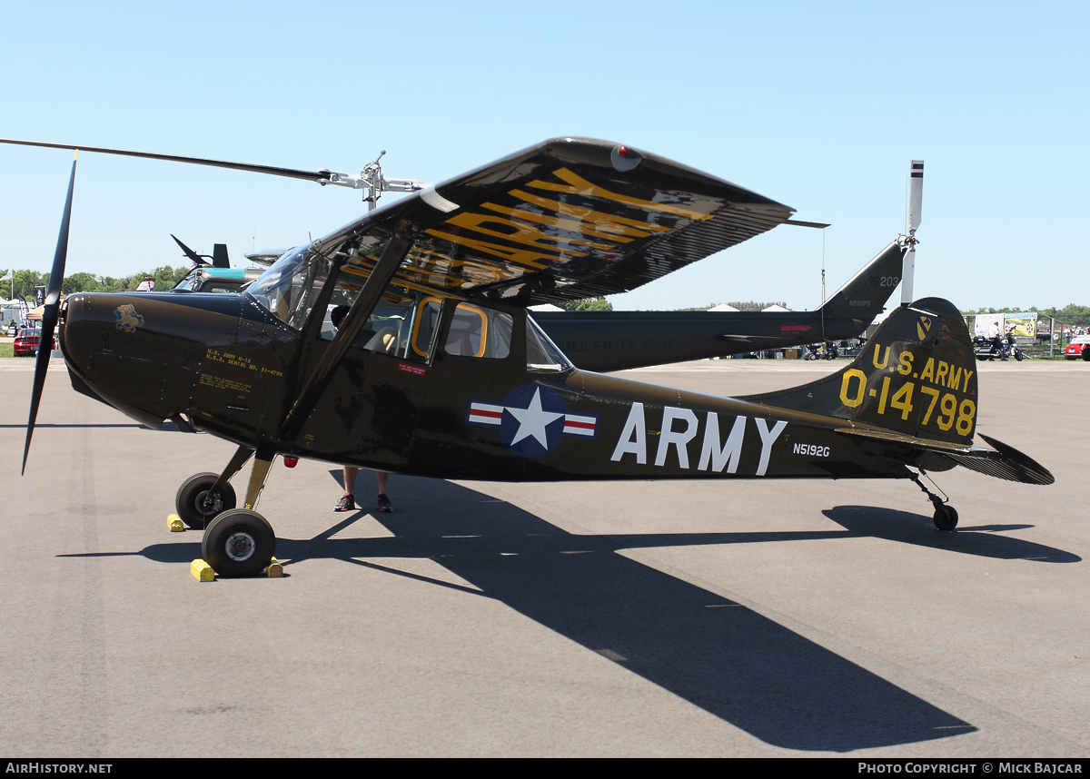 Aircraft Photo of N5192G / 0-14798 | Cessna O-1A Bird Dog | USA - Army | AirHistory.net #28249