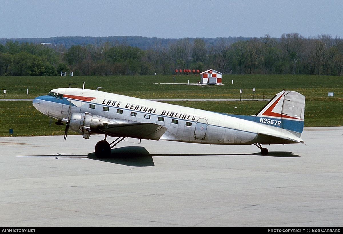 Aircraft Photo of N25672 | Douglas DC-3-277B | Lake Central Airlines | AirHistory.net #28301