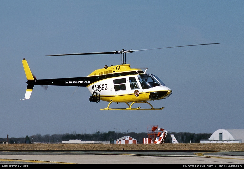 Aircraft Photo of N49662 | Bell 206B JetRanger II | Maryland State Police | AirHistory.net #28347