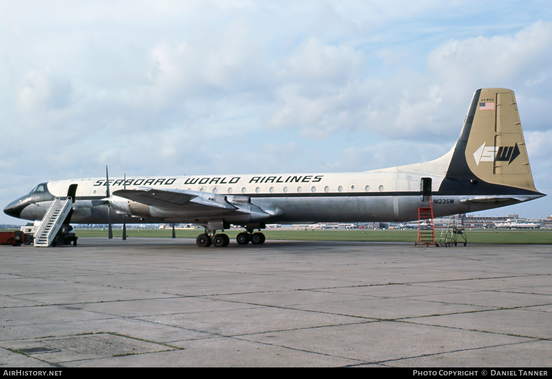 Aircraft Photo of N123SW | Canadair CL-44D4-1 | Seaboard World Airlines | AirHistory.net #28376