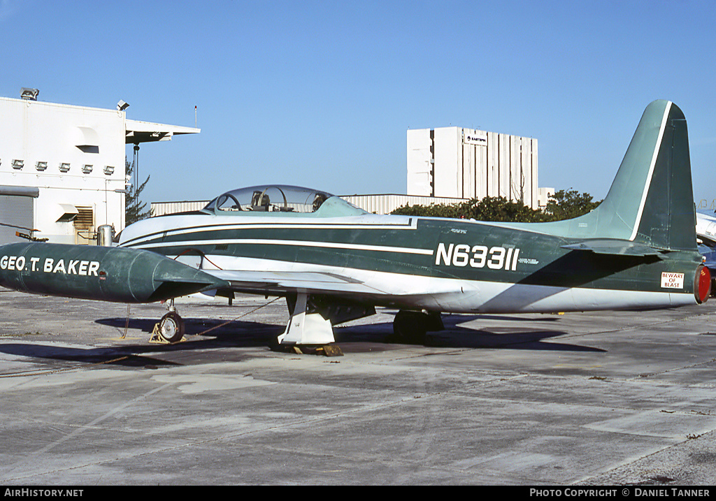 Aircraft Photo of N63311 | Lockheed T-33A | George T. Baker Aviation School | AirHistory.net #28381