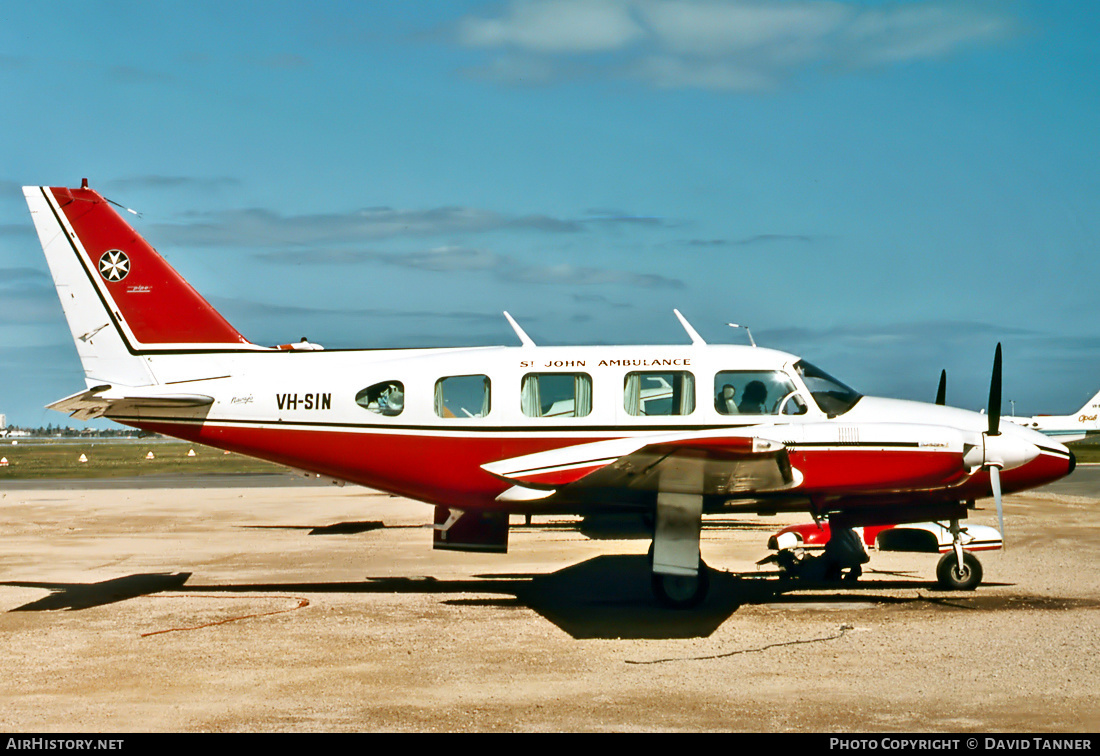 Aircraft Photo of VH-SIN | Piper PA-31-310 Navajo B | St. John Ambulance | AirHistory.net #28391