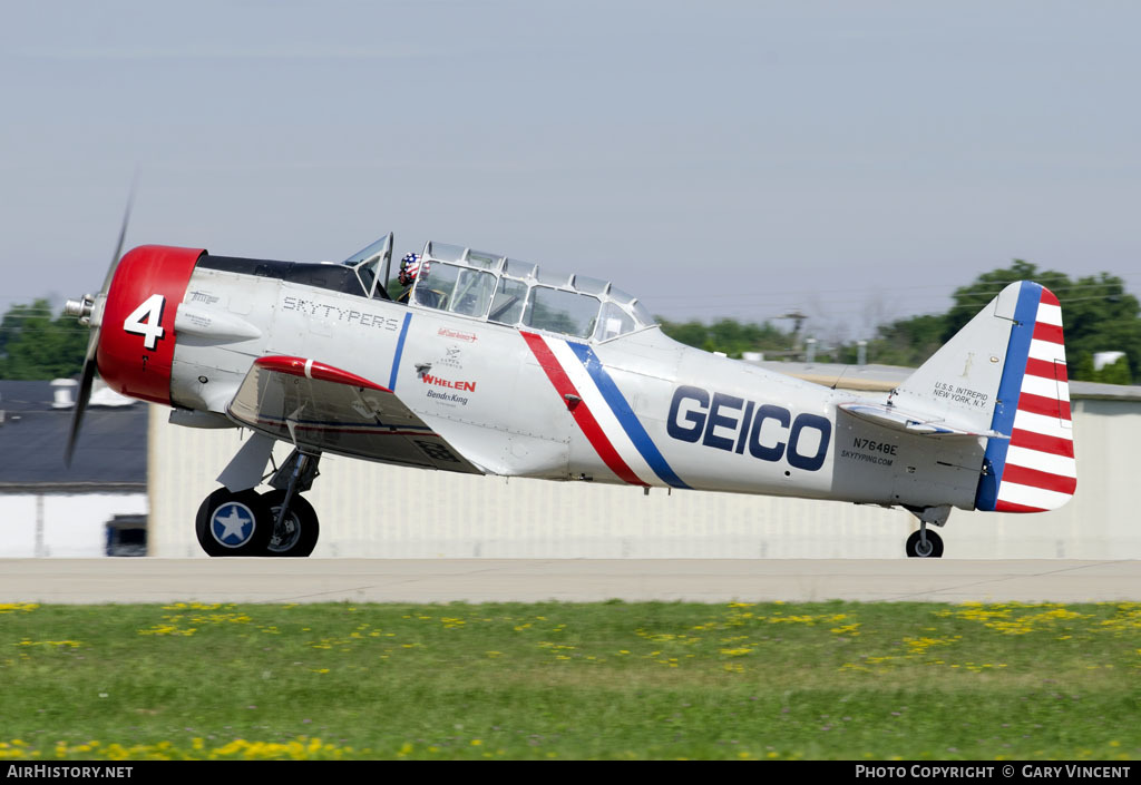 Aircraft Photo of N7648E | North American SNJ-3 Texan | Skytypers | AirHistory.net #28483