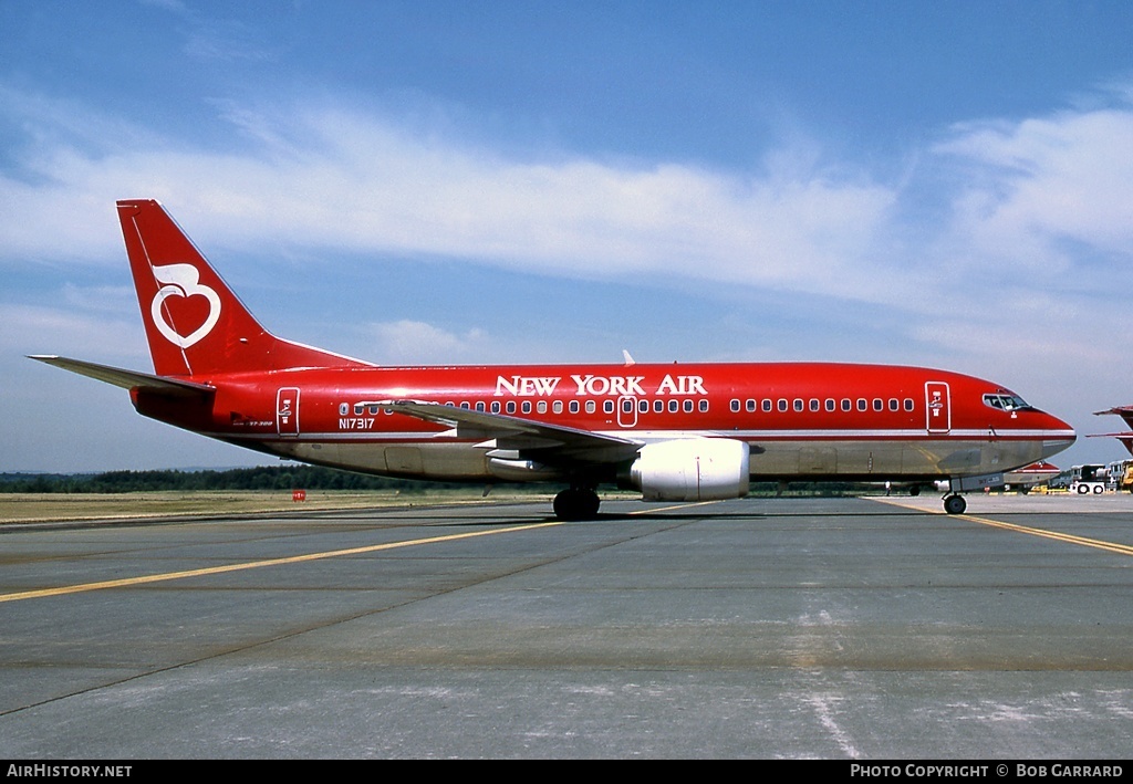 Aircraft Photo of N17317 | Boeing 737-3T0 | New York Air | AirHistory.net #28690