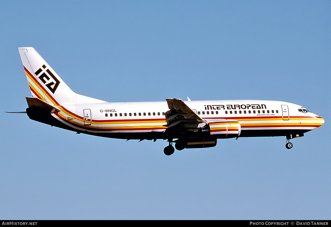 Aircraft Photo of G-BNGL | Boeing 737-3Y0 | Inter European Airways - IEA | AirHistory.net #28726