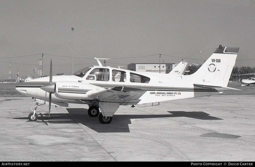 Aircraft Photo of VH-SQG | Beech D55 Baron | Adam and Marshall Airways | AirHistory.net #28856